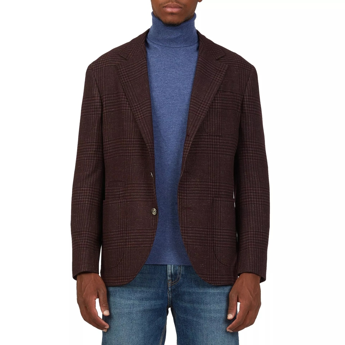 Jacheta Brunello Cucinelli Tartan Wool Jacket - Img 2