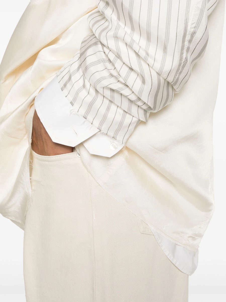 Jacheta camasa Maison Margiela neutra din cupru si vascoza - Img 5