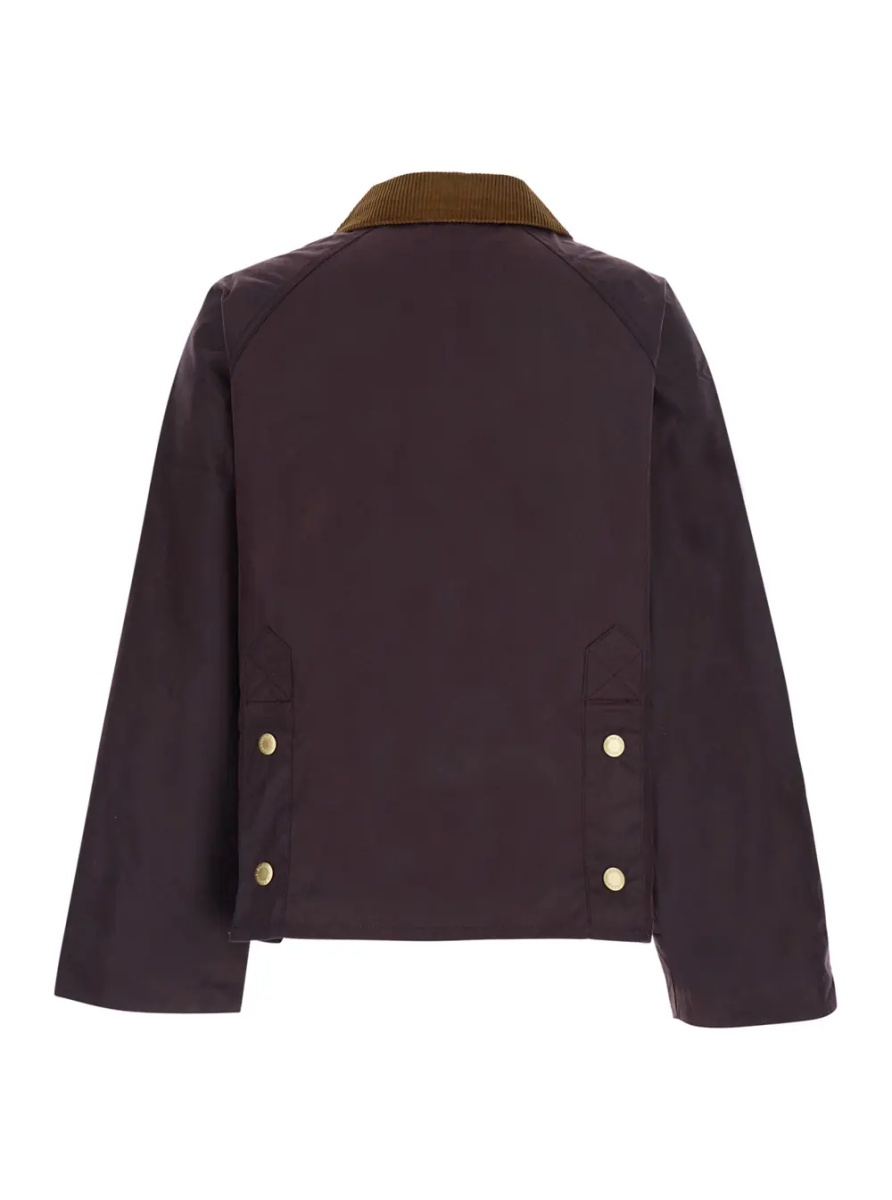 Jacheta 'Cottingham' Bordeaux Jacket with collar and logo lettering on the front in cotton for women - Img 2