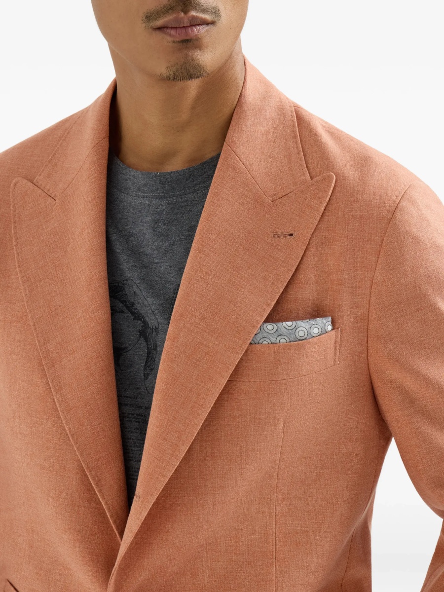 Jacheta Deconstructed Jacket in mouliné fabric - Img 7