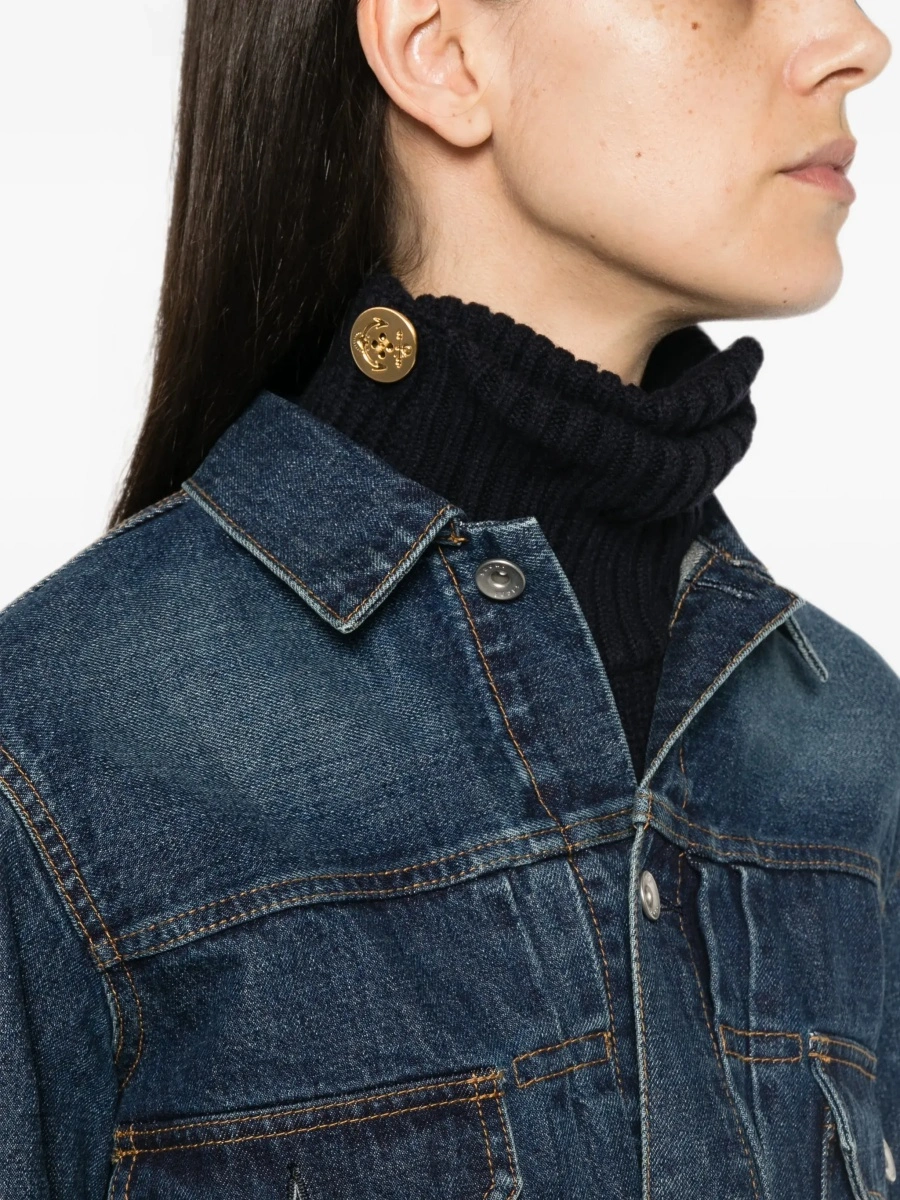 Jacheta Denim Jacket with wool knit layer - Img 7