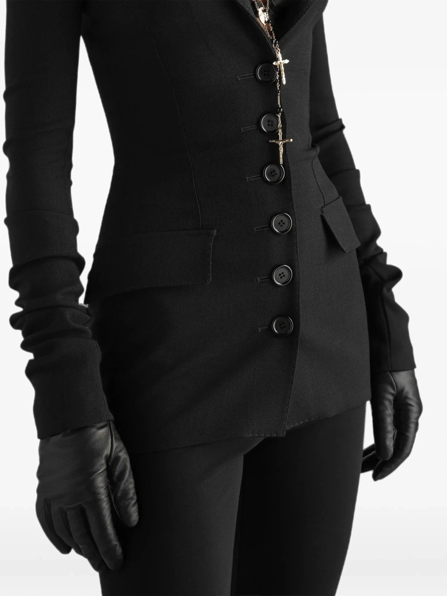 Jacheta Dolce &amp; Gabbana neagra din lana - Img 6