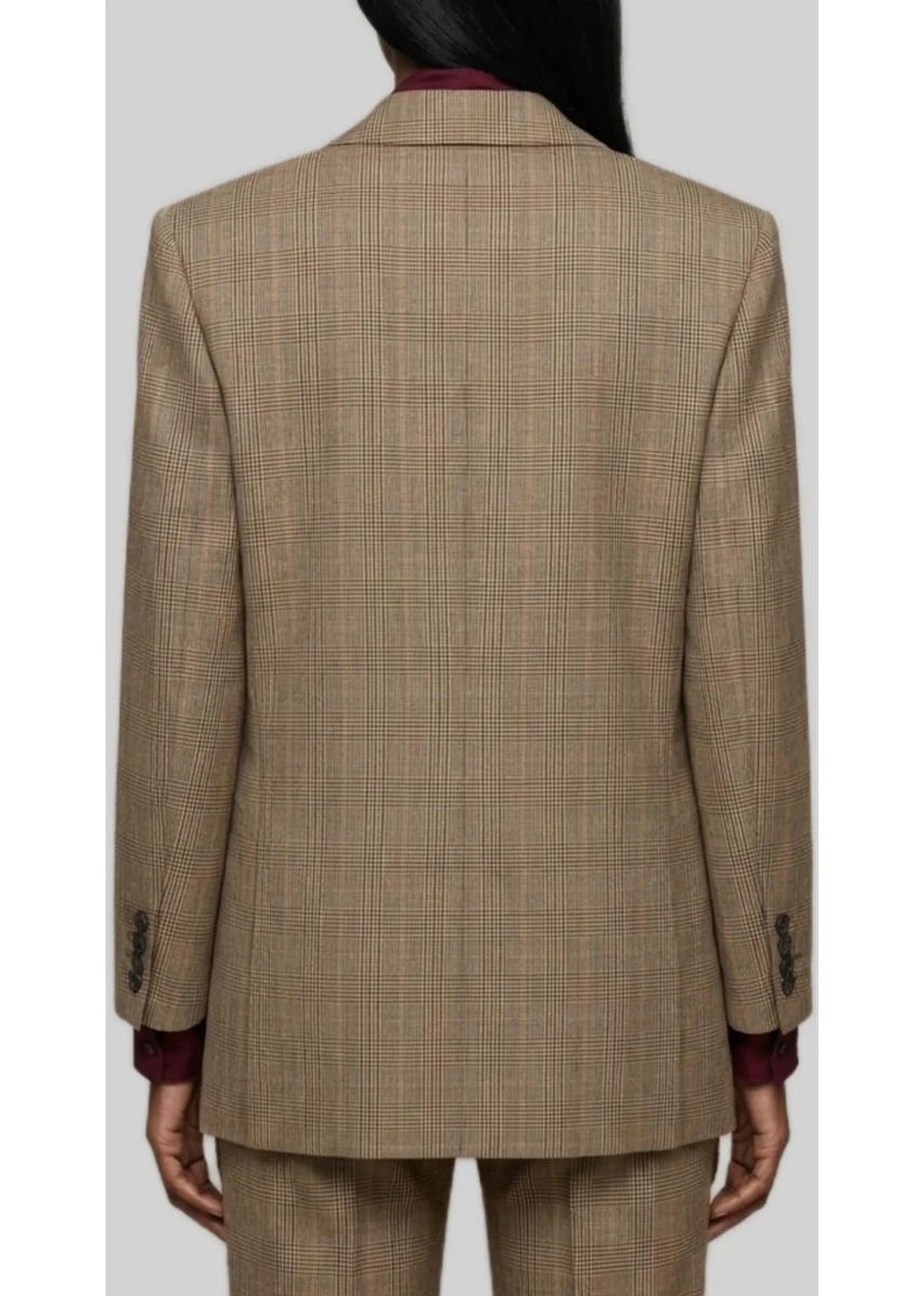 Jacheta Double-Brested Jacket In Prince Of Wales Puppytooth Wool - Img 3