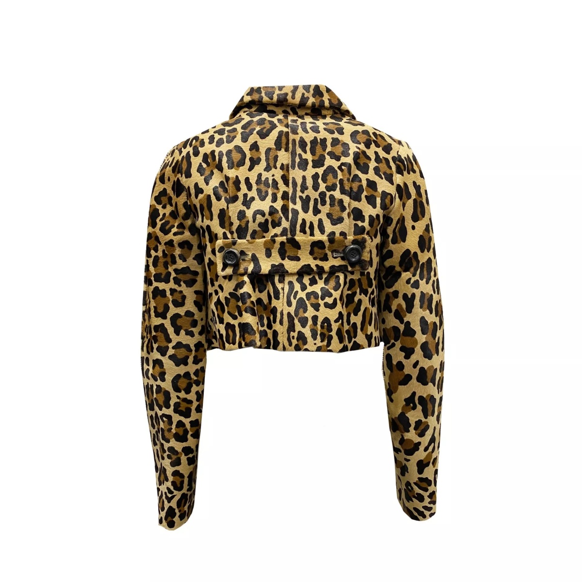 Jacheta Dsquared2 Leopard Calf Hair Cropped Jacket - Img 2