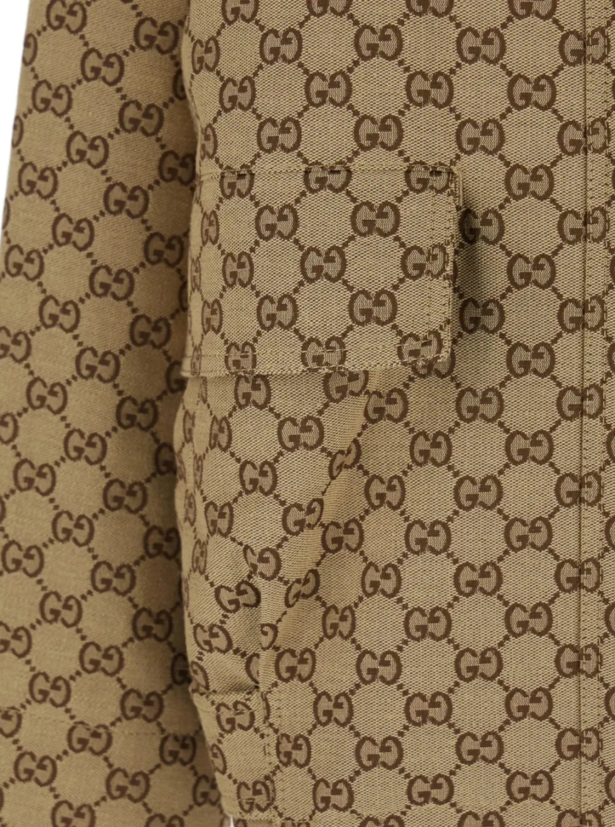 Jacheta Gucci maro din bumbac - Img 3