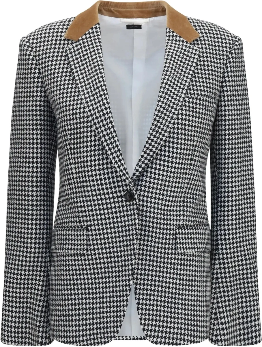 Jacheta Houndstooth cashmere Jacket - Img 6