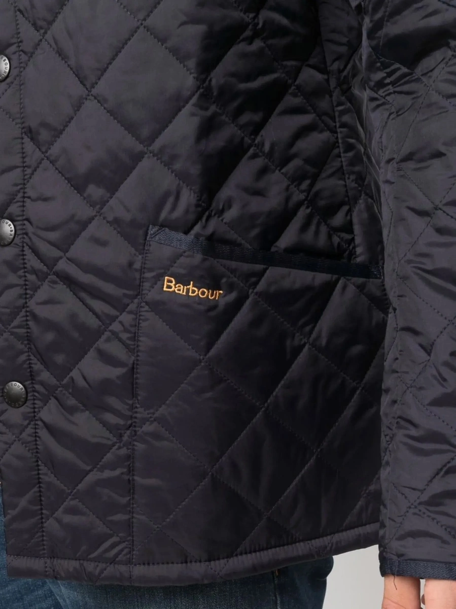 Jacheta Jacket 'Heritage Liddesdale' with Classic Ribbed Collar and Logo Lettering on the Front in Tech Fabric Blue Men - Img 7