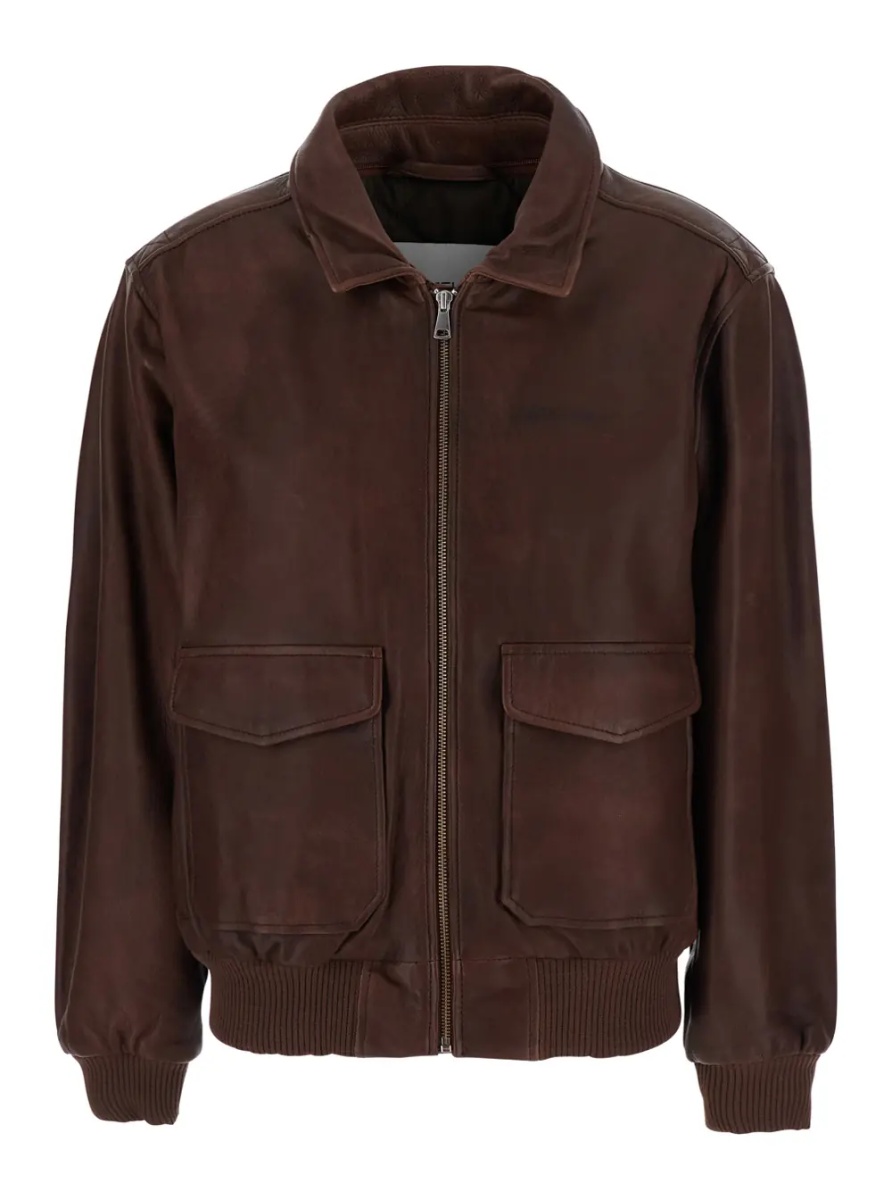 Jacheta Jacket MARCUS is characterized by a high collar and long sleeves in Tech Fabric in brown for men - Img 3