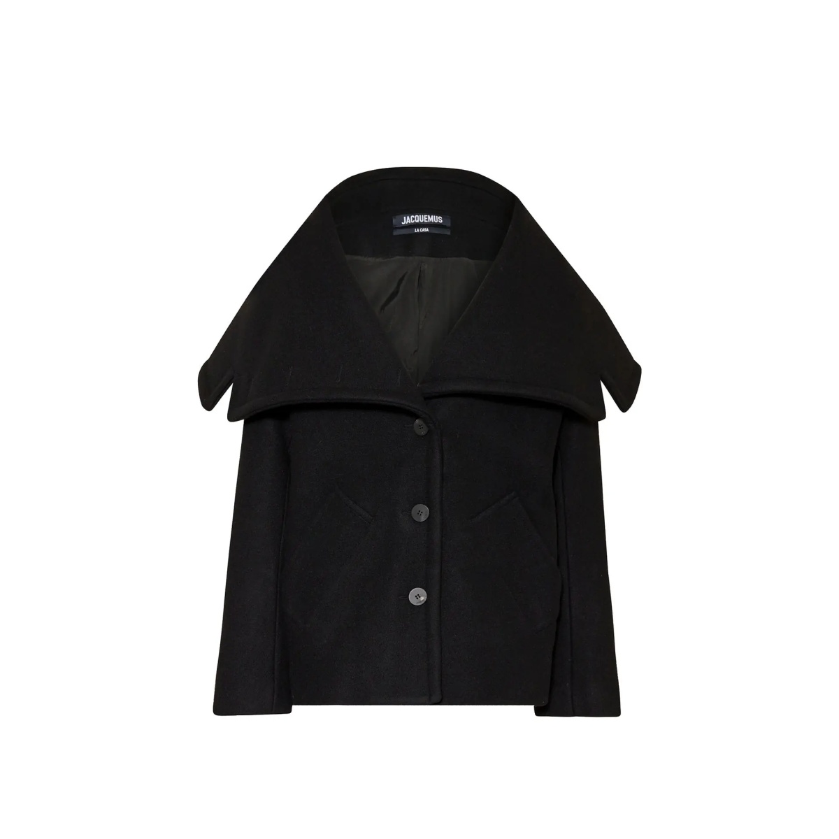 Jacheta Jacquemus Le Caban Caruso Draped-collar Jacket - Img 3