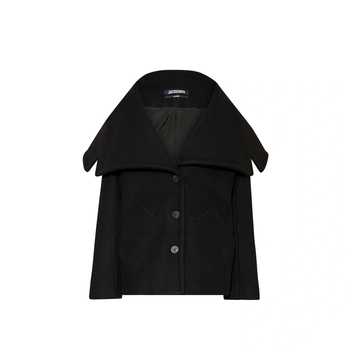 Jacheta Jacquemus Le Caban Caruso Draped-collar Jacket - Img 3