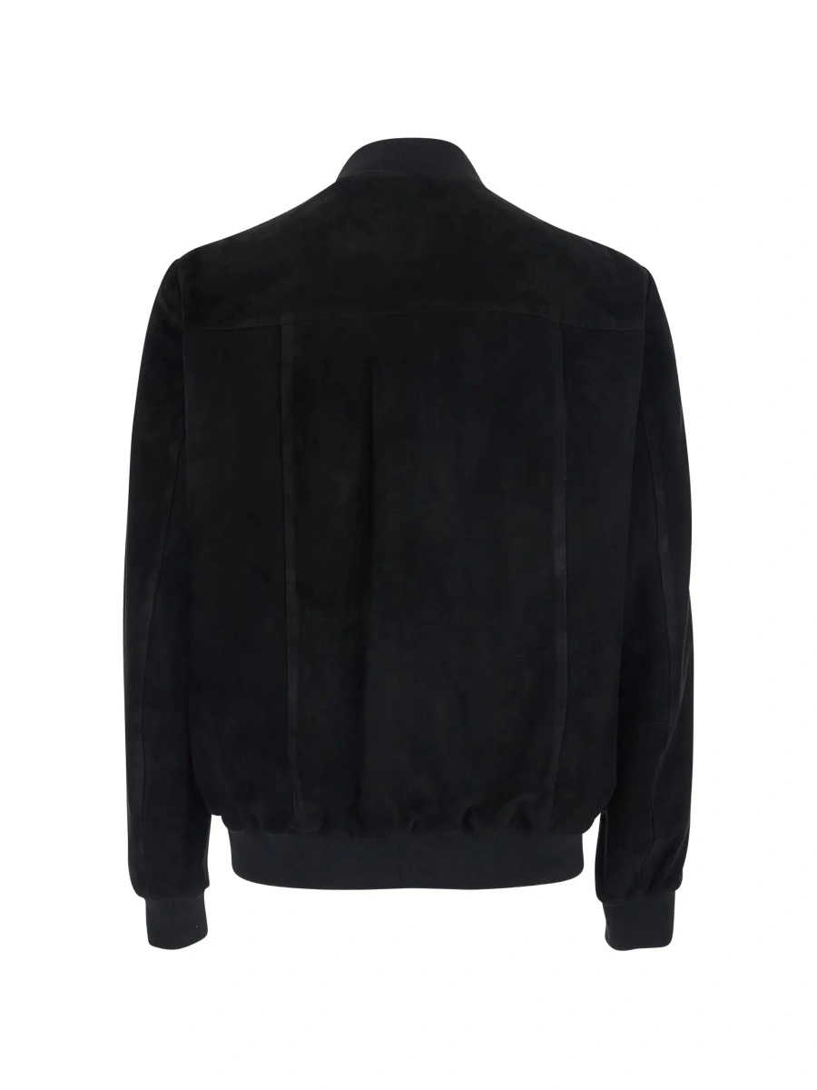 Jacheta LOW BRAND neagra din piele intoarsa - Img 4