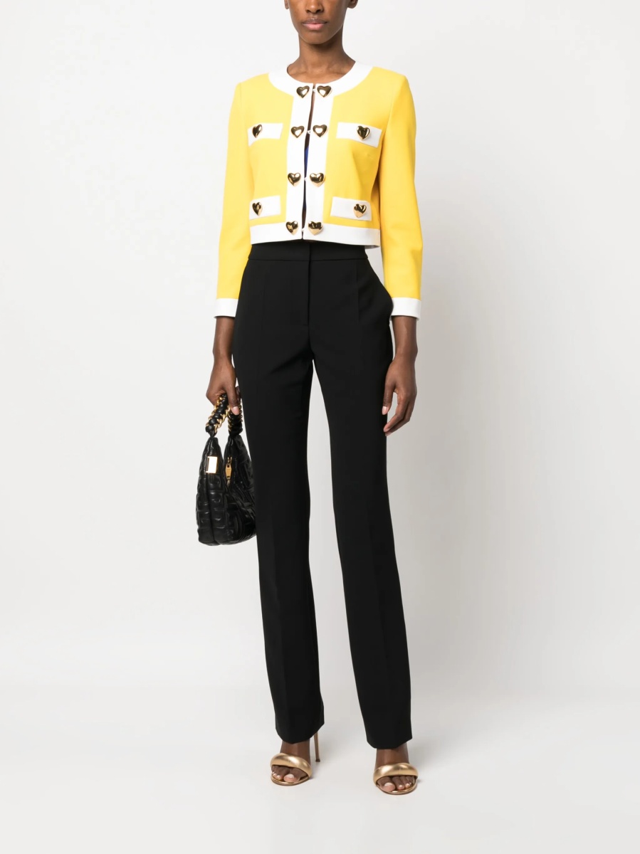 Jacheta Moschino galbena din polyester si elastan - Img 2