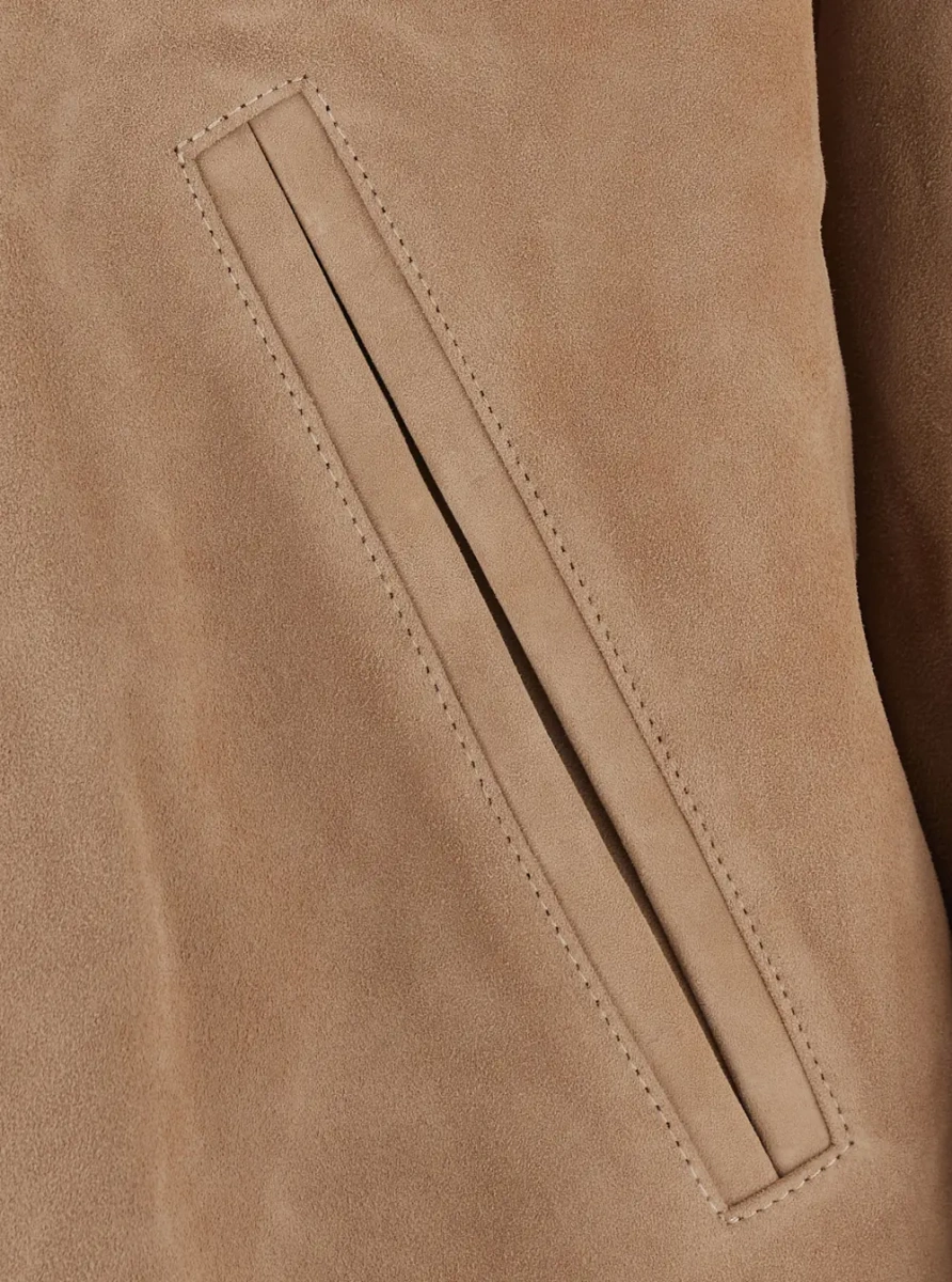 Jacheta NN.07 Petrus Suede jacket in beige fabric for men - Img 3