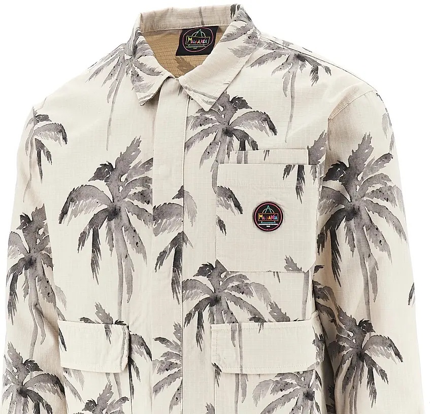 Jacheta 'Palms' cotton Safari jacket - Img 2