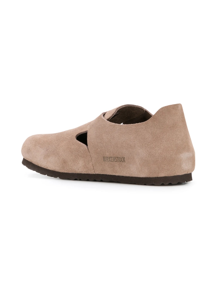 Mocasini Birkenstock neutri din piele intoarsa - Img 3