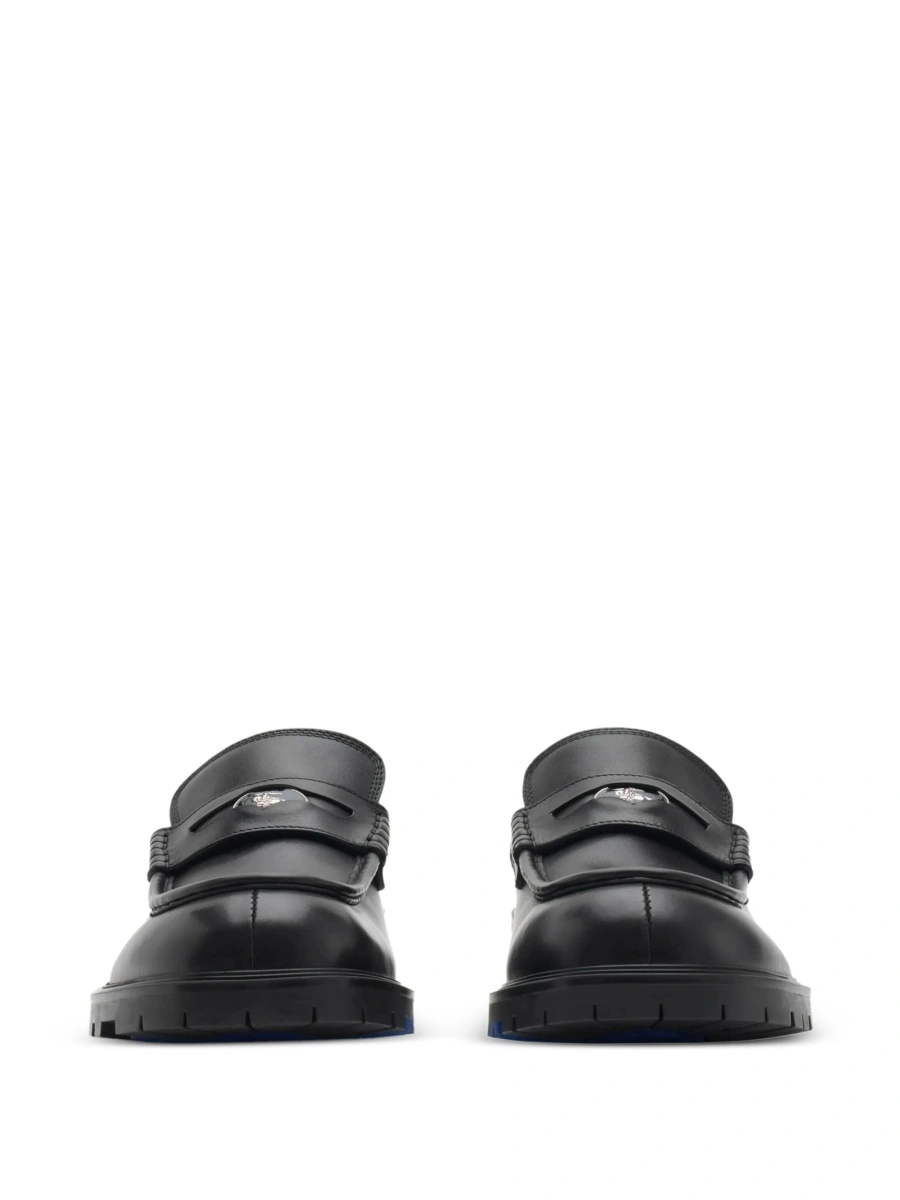 Mocasini Burberry negri din piele - Img 2