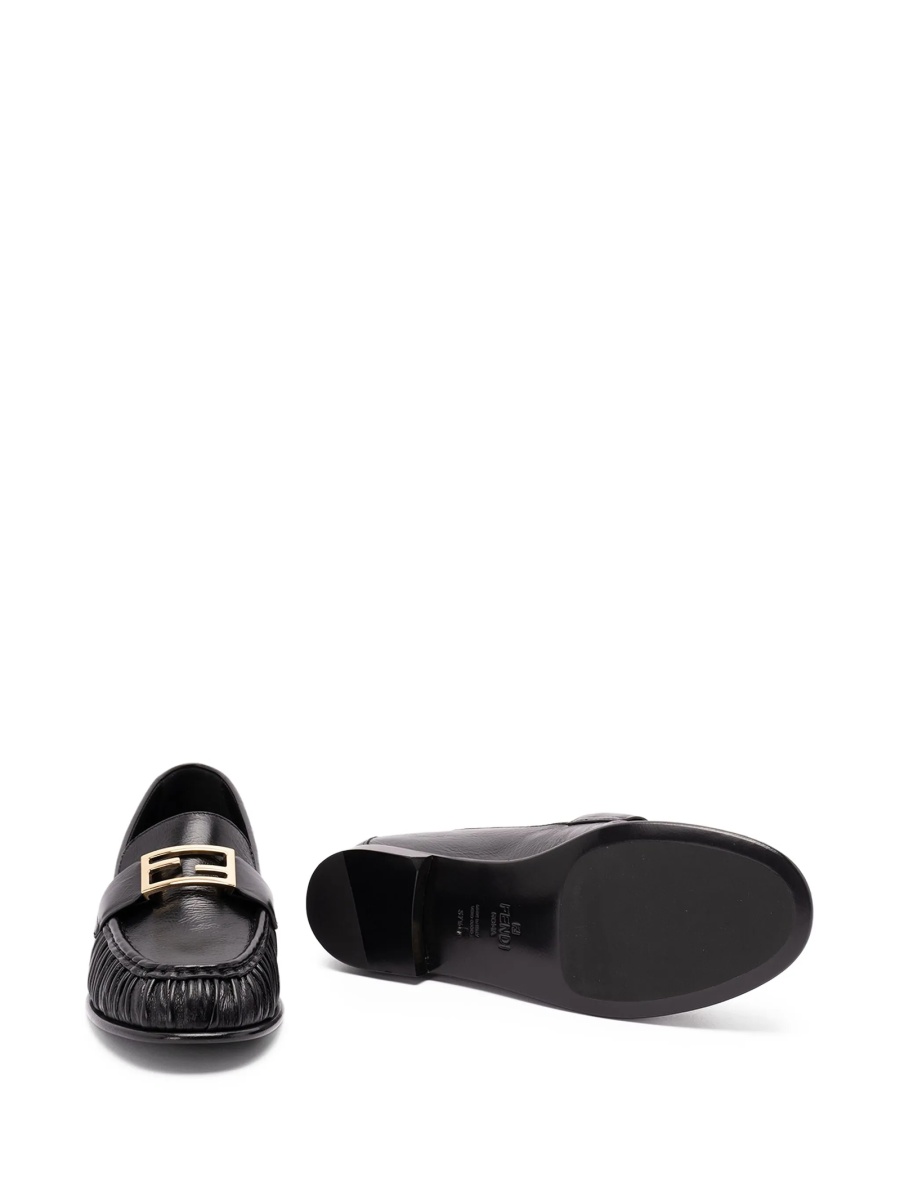 Mocasini Fendi negri din piele - Img 5
