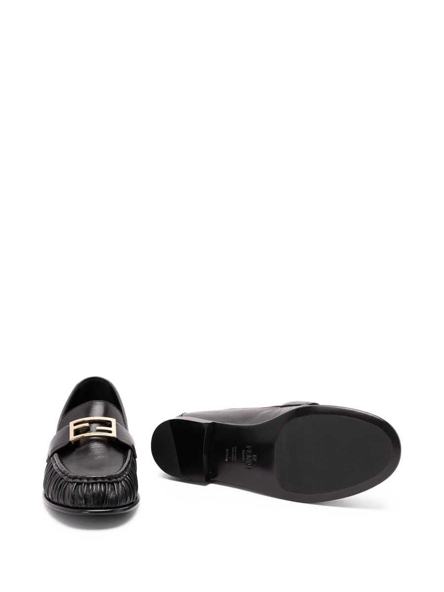 Mocasini Fendi negri din piele - Img 5