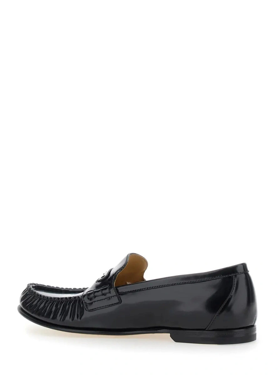 Mocasini Fendi negri din piele - Img 3