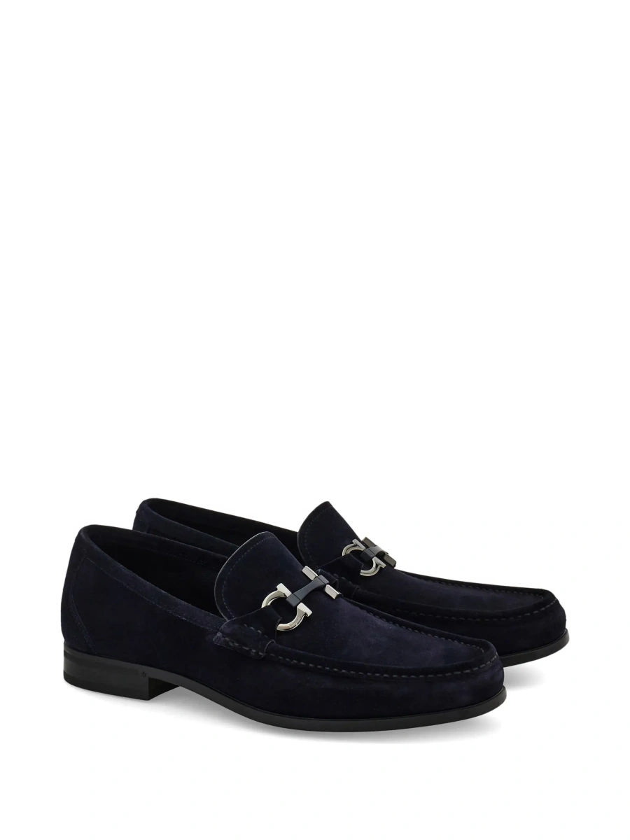 Mocasini Ferragamo albastri din piele 'Avril' - Img 5