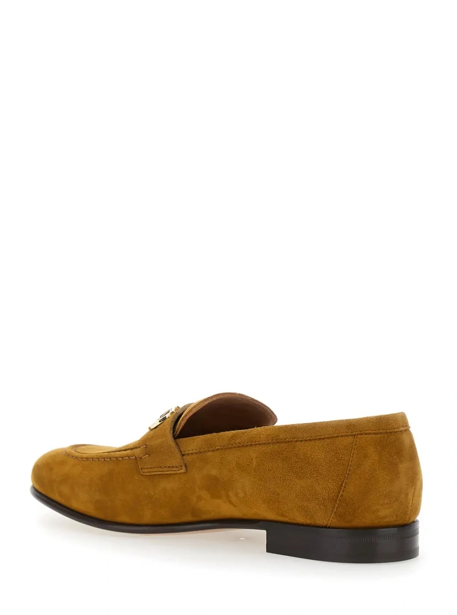 Mocasini Ferragamo maro din piele intoarsa - Img 2
