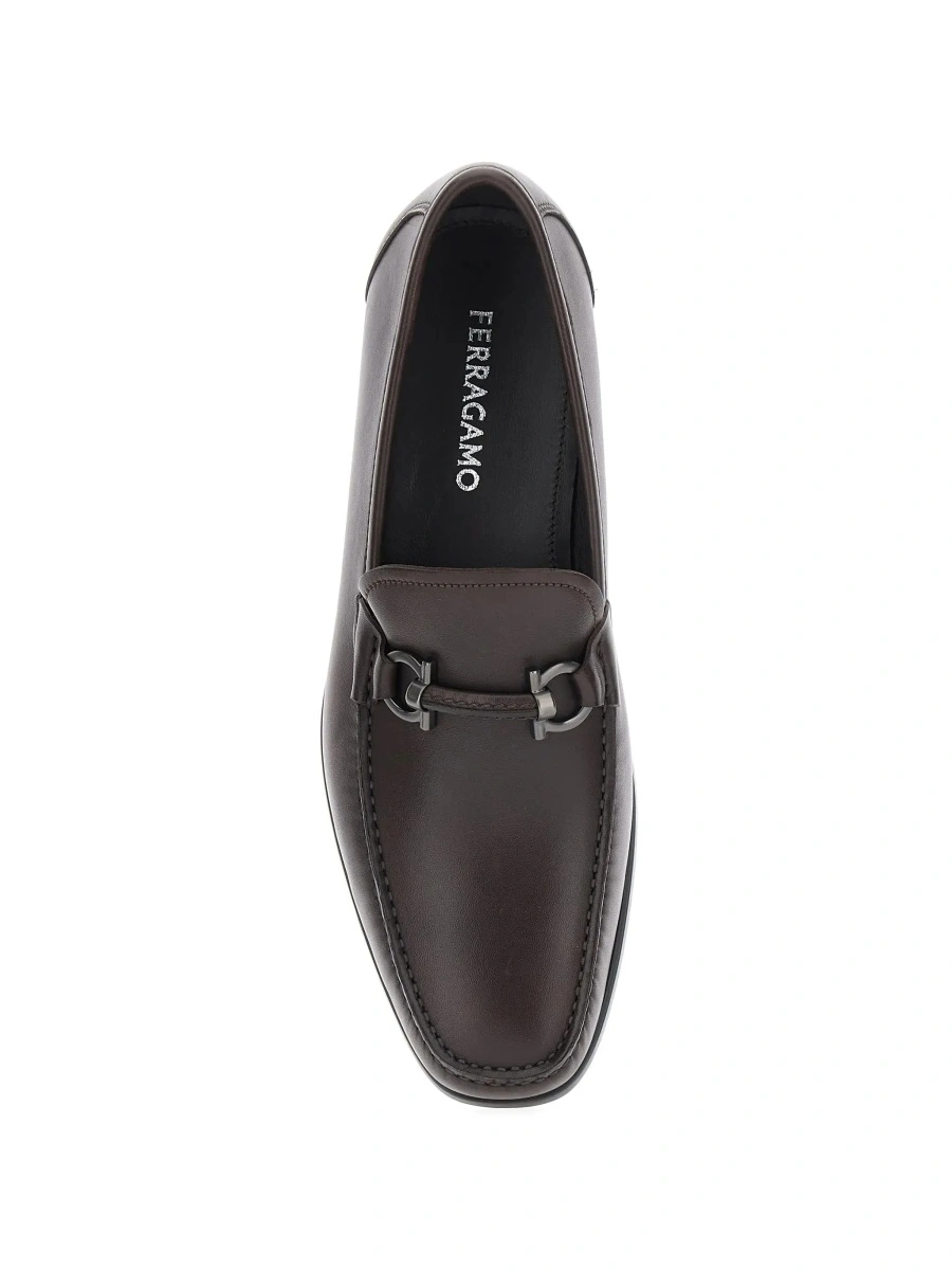 Mocasini Ferragamo maro din piele - Img 6