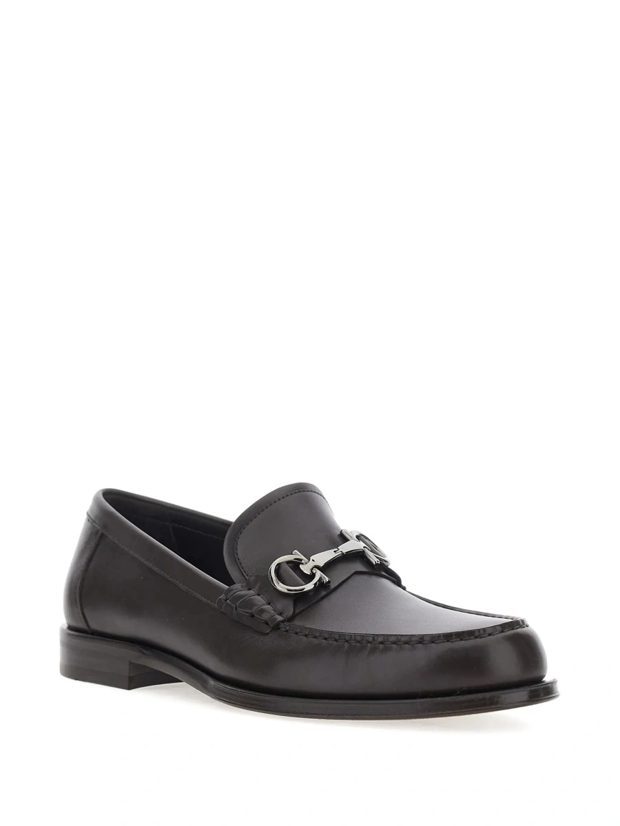 Mocasini Ferragamo maro din piele - Img 5