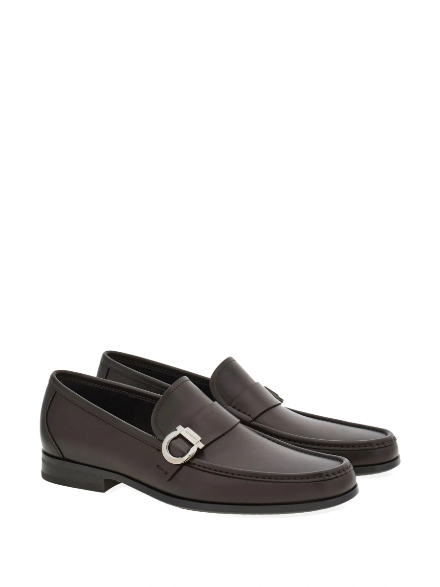 Mocasini Ferragamo maro din piele - Img 5