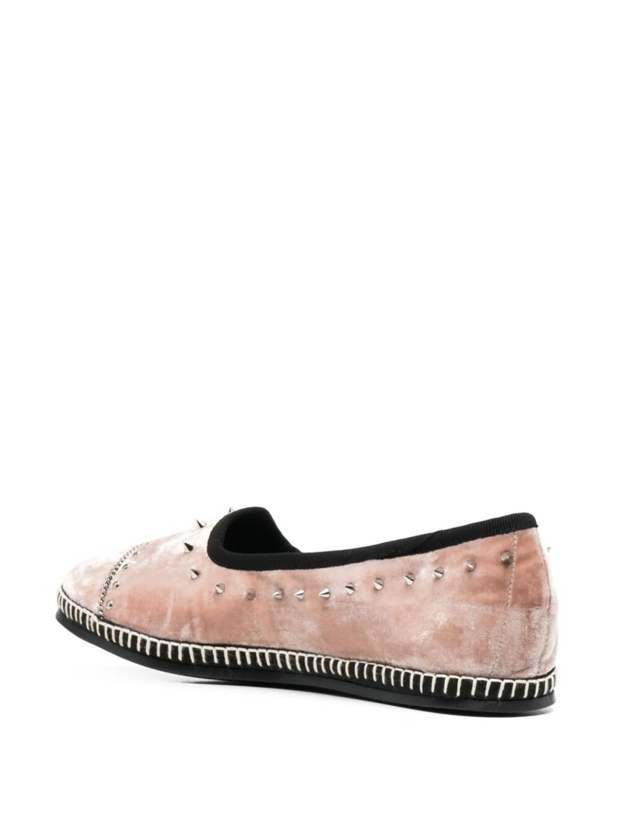 Mocasini Giuseppe Zanotti roz din catifea - Img 3