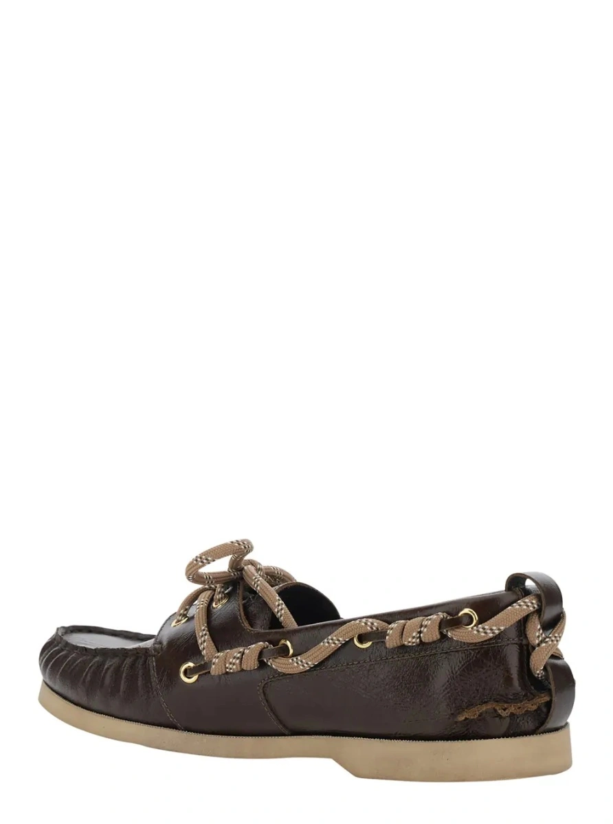 Mocasini Golden Goose maro din piele - Img 3