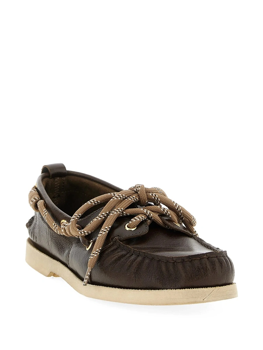 Mocasini Golden Goose maro din piele - Img 5
