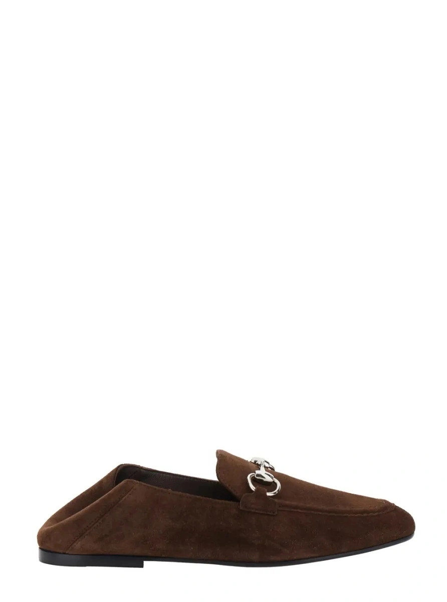 Mocasini Gucci maro din piele intoarsa 'Pierre' - Img 5