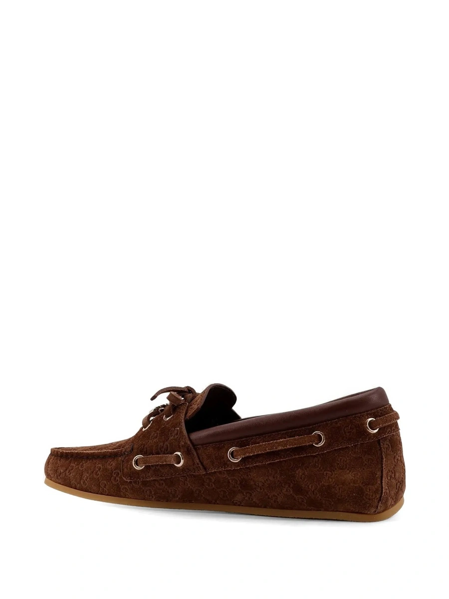 Mocasini Gucci maro din piele intoarsa - Img 6