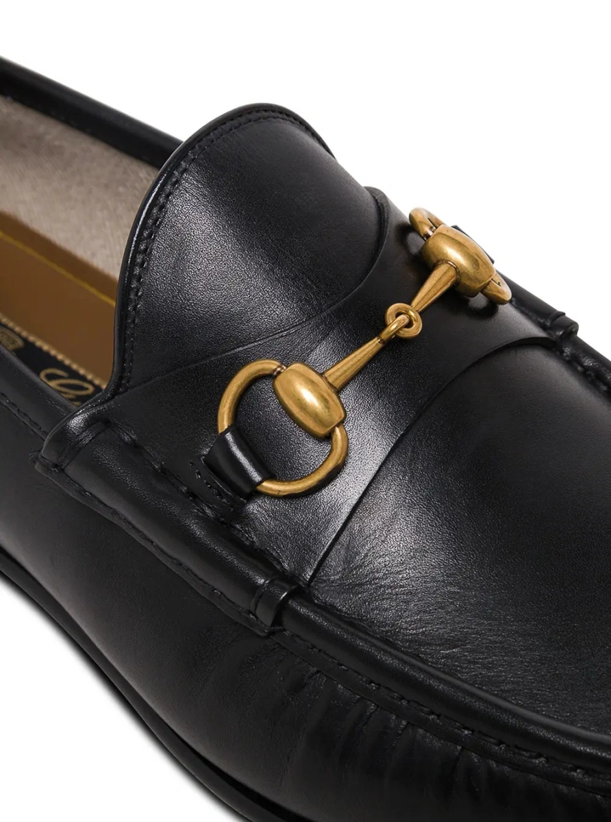 Mocasini Gucci negri din piele - Img 4