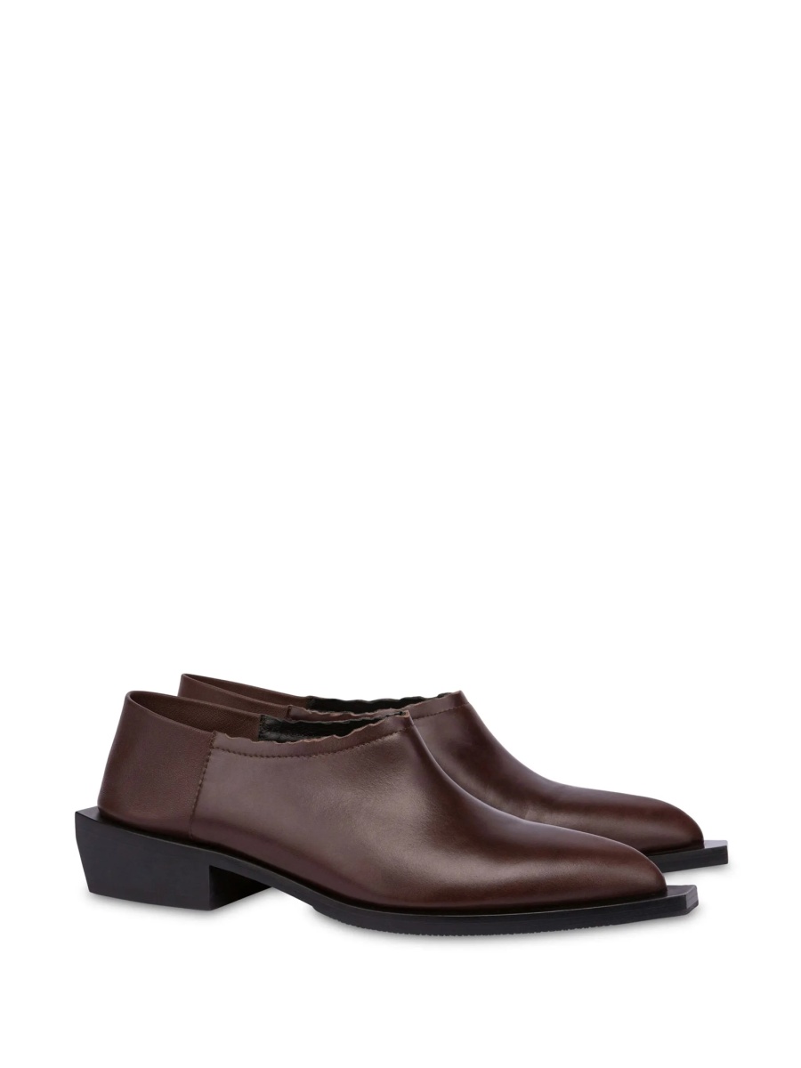 Mocasini Moschino maro din piele - Img 2