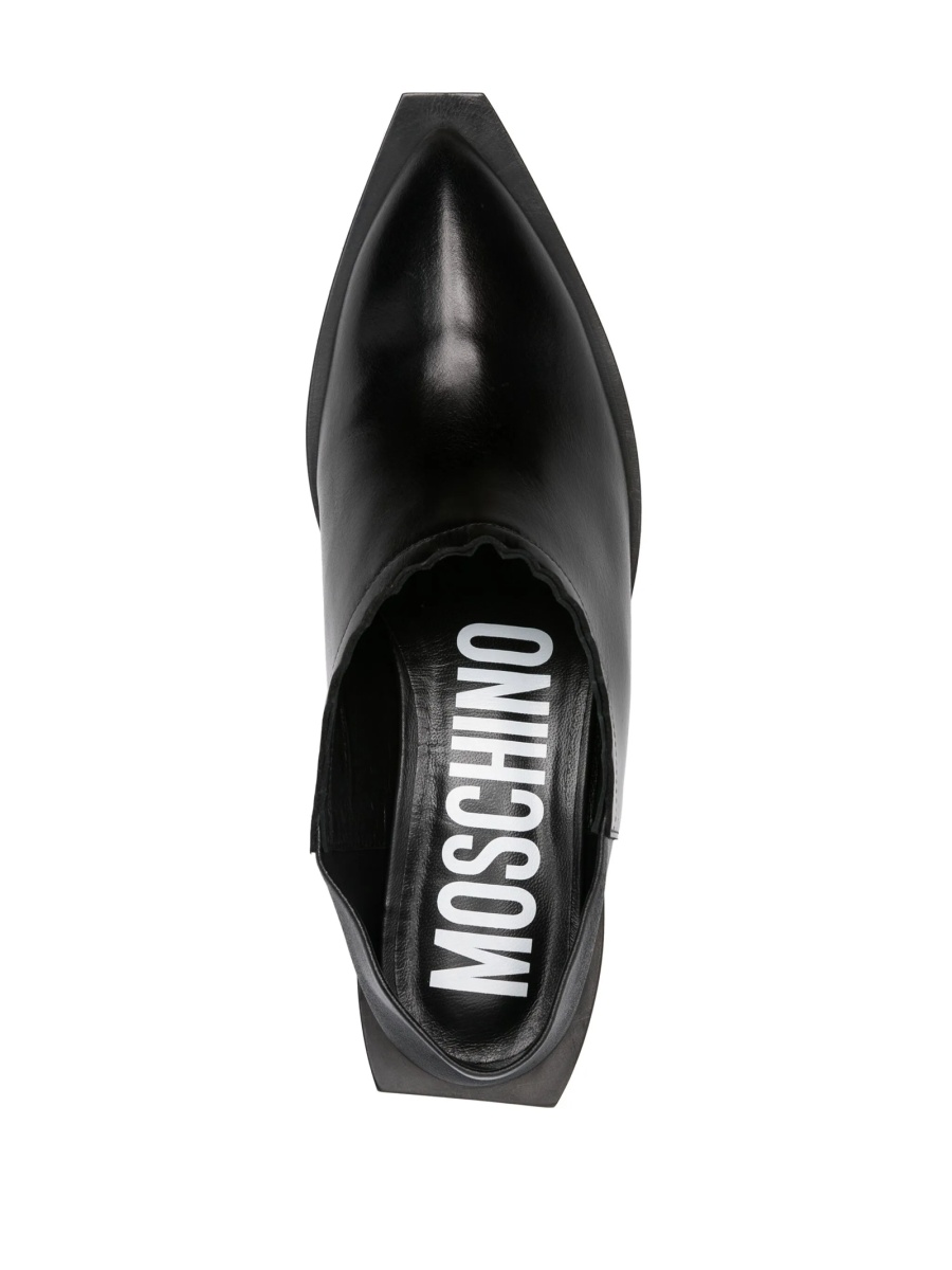 Mocasini Moschino negri din piele - Img 4