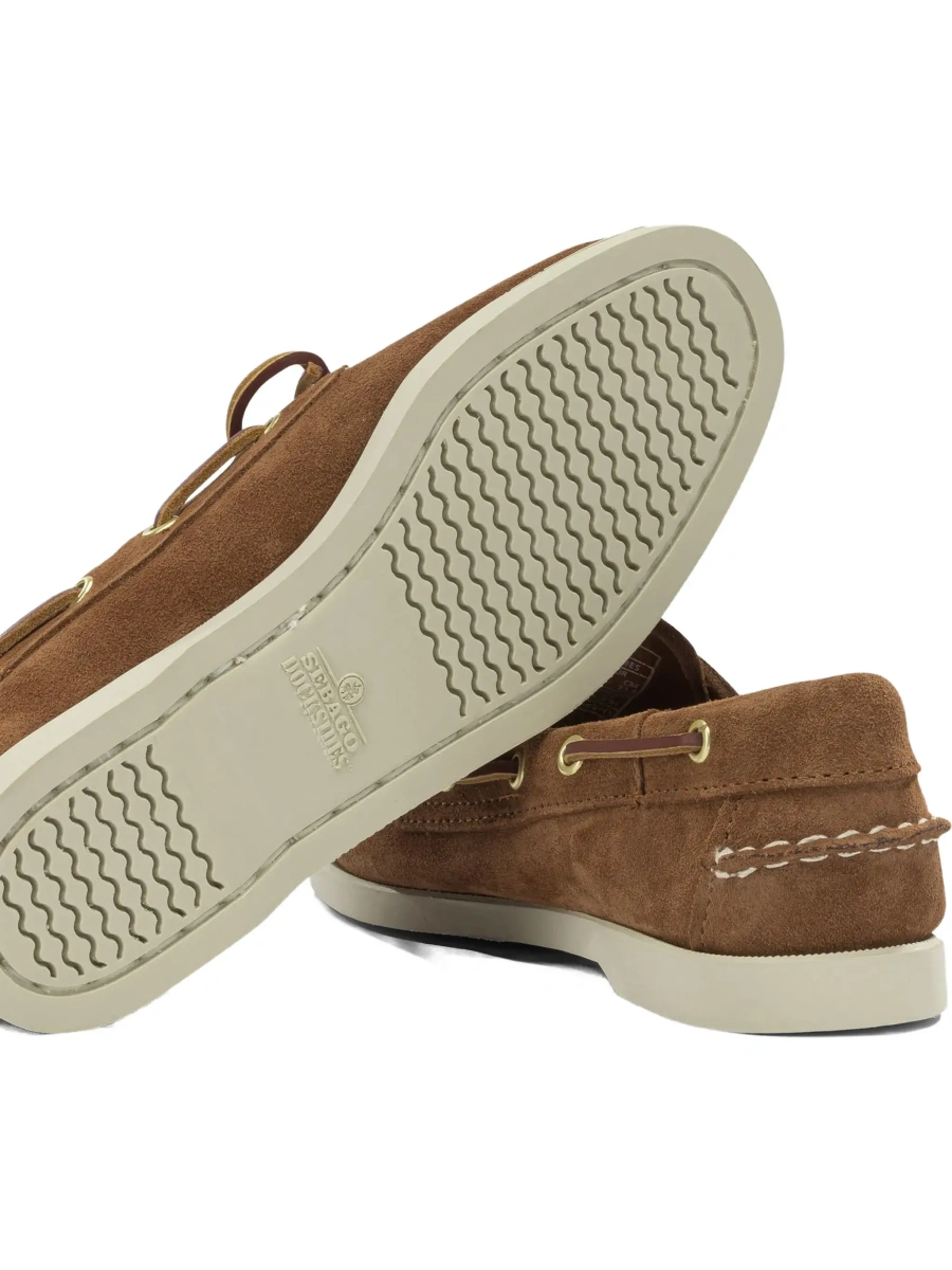 Mocasini 'Portland Artisan' Beige Loafers with bow on the front and contrasting stitching in suede women - Img 7
