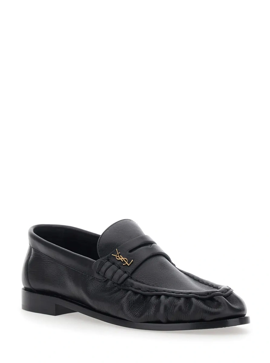 Mocasini Saint Laurent negri din piele 'Le Loafer' - Img 2
