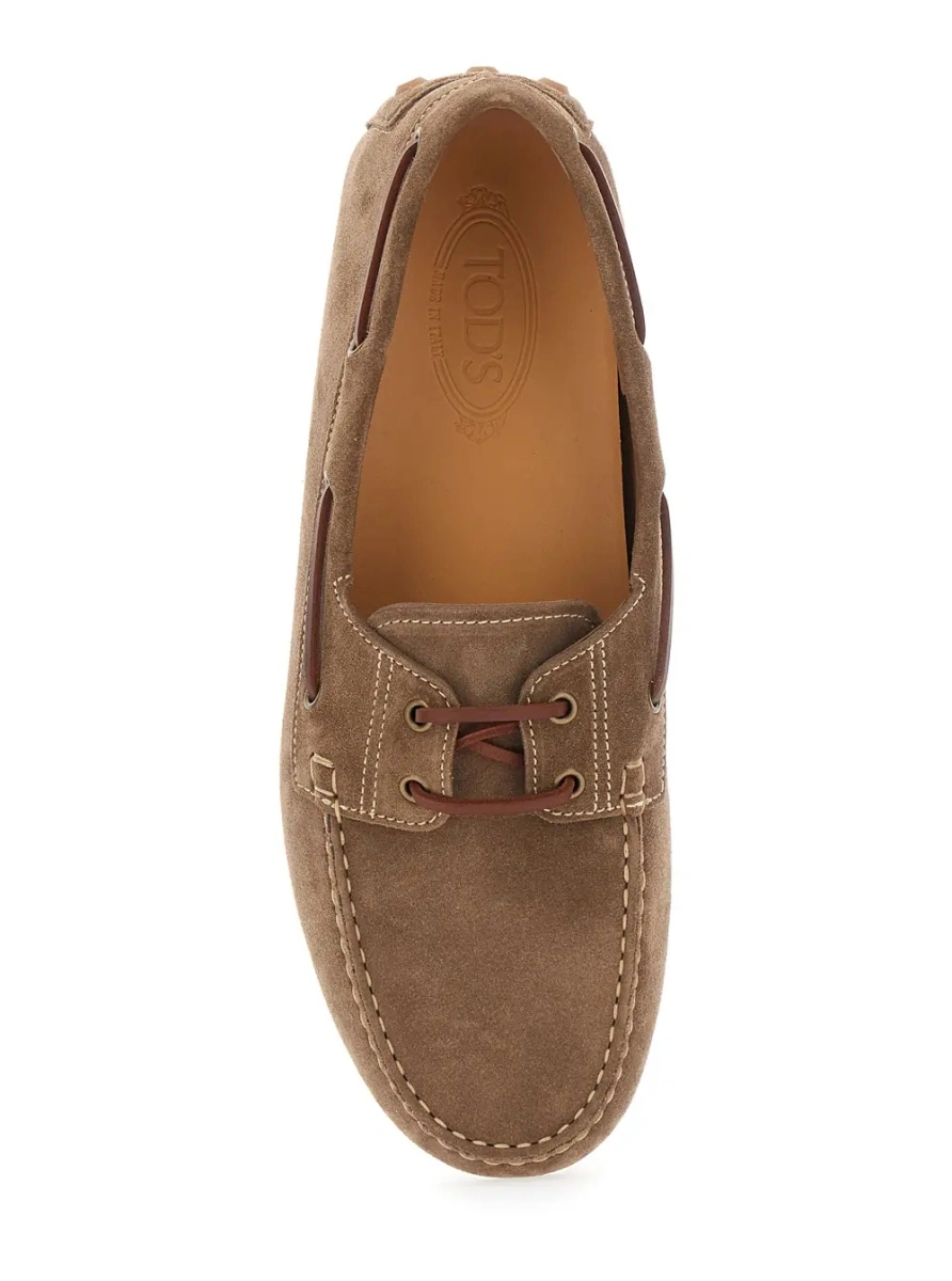 Mocasini TOD'S 'Gommino' maro din piele intoarsa - Img 4