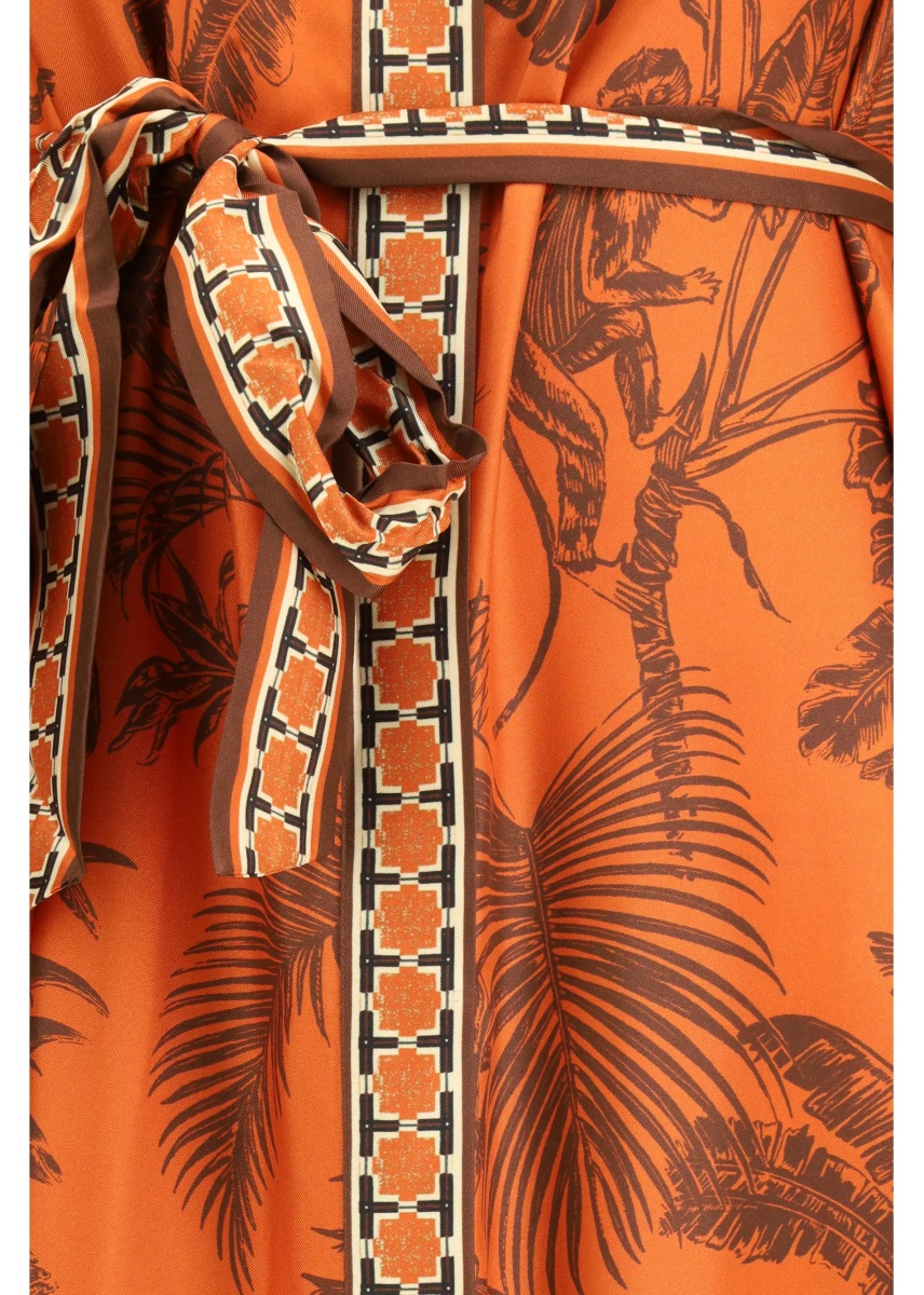 Monkey Dance Silk Shirtdress - Img 3