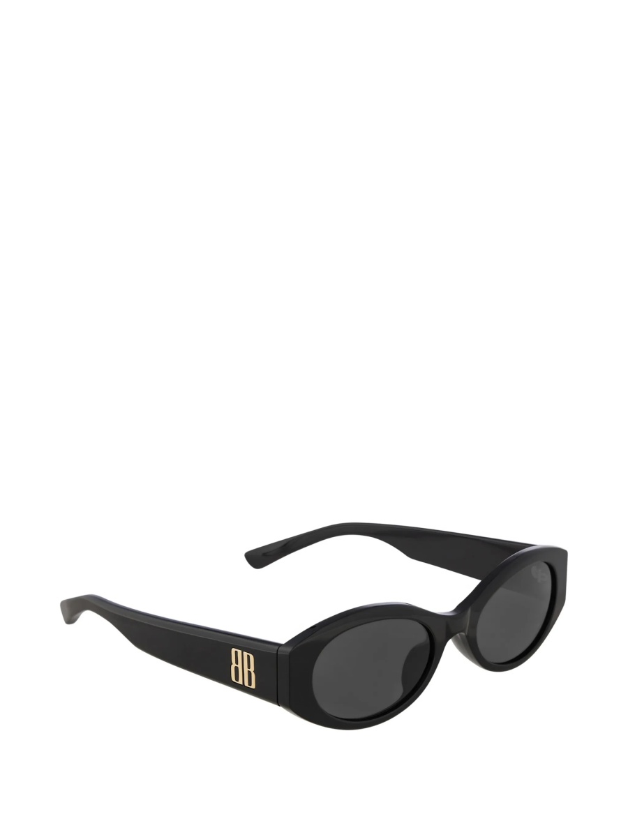 Ochelari de soare Balenciaga negri din nylon - Img 3