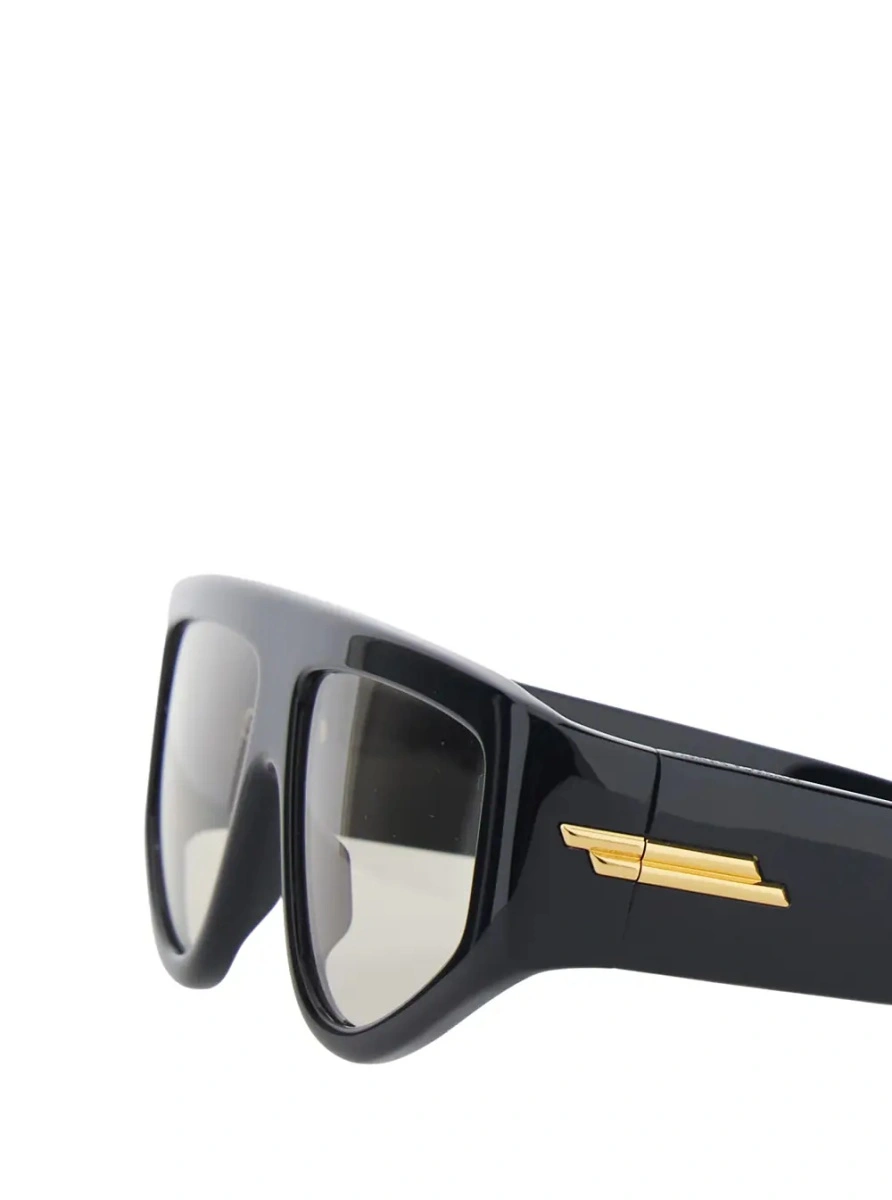 Ochelari de soare Bottega Veneta negri din acetat - Img 3