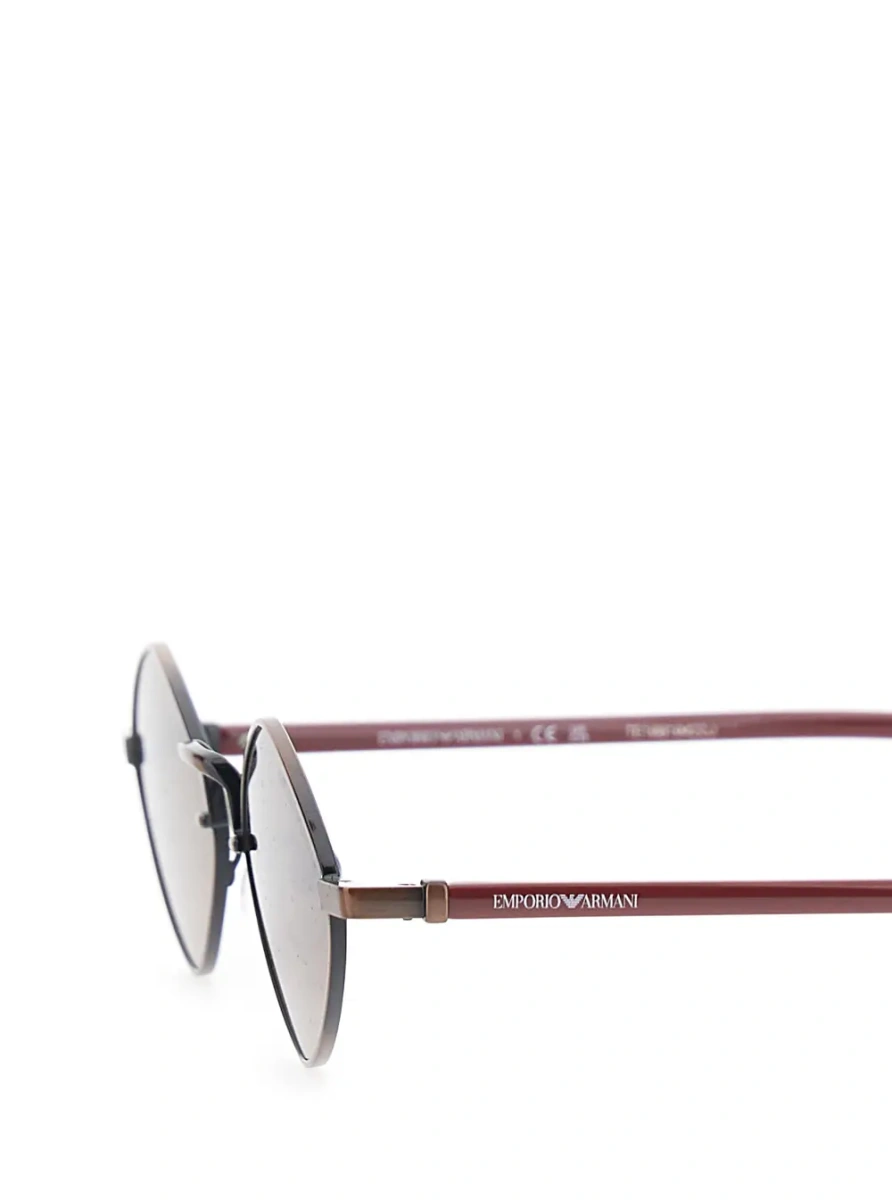 Ochelari Red Sunglasses with diamond-shaped lenses and Logo lettering on the temple in metal for men - Img 3