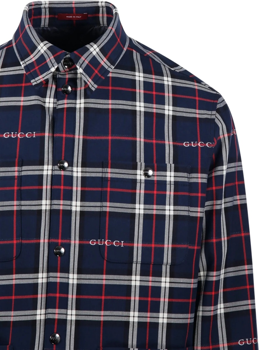 Padded tartan cotton jacquard Shirt - Img 4