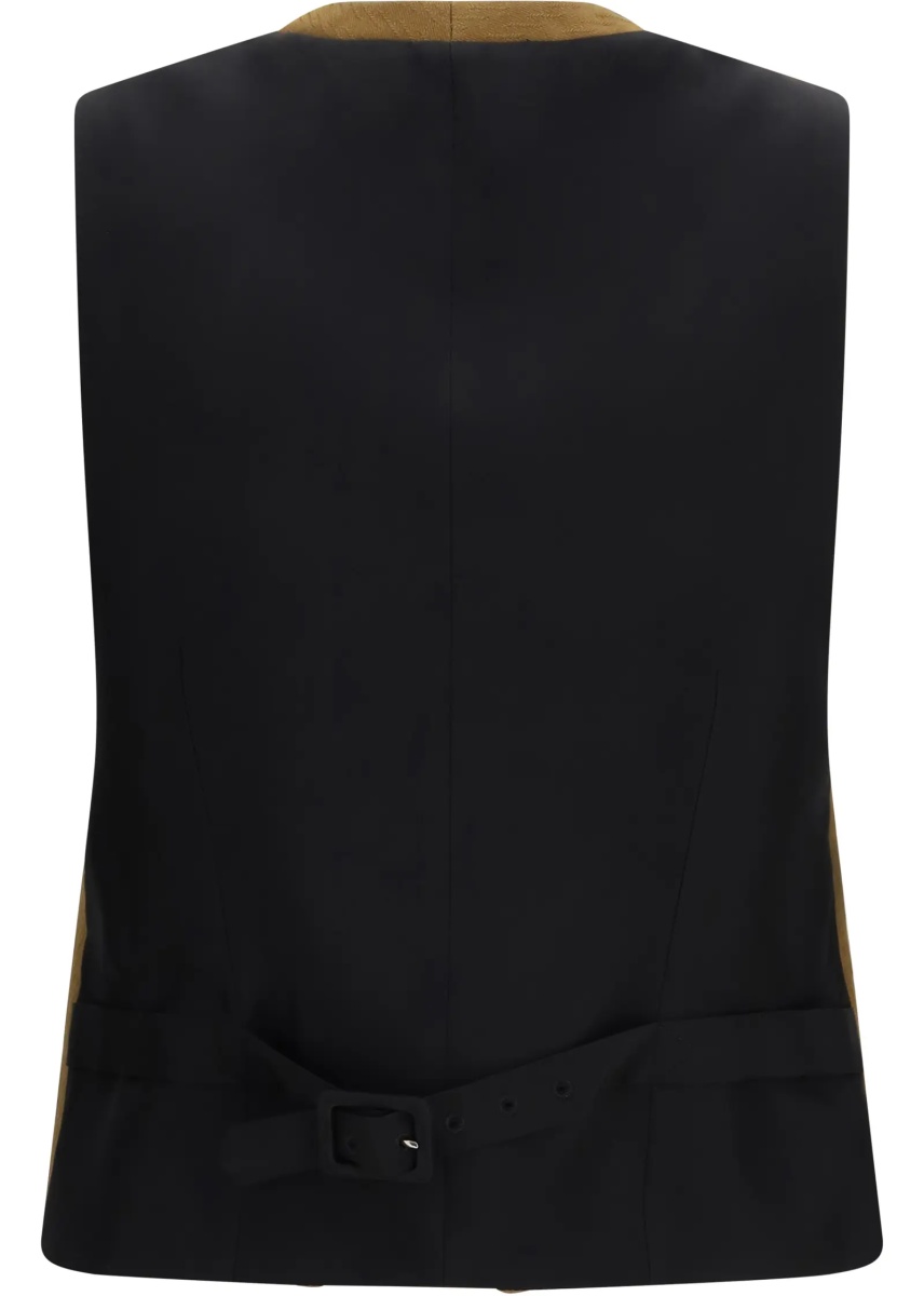 Paltoane Textured wool and mohair sleeveless Vest - Img 2