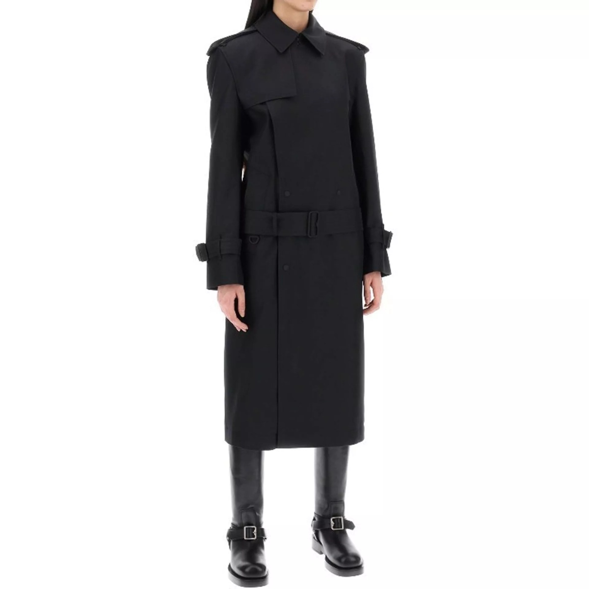 Palton Burberry Blend Silk Trench Coat - Img 2
