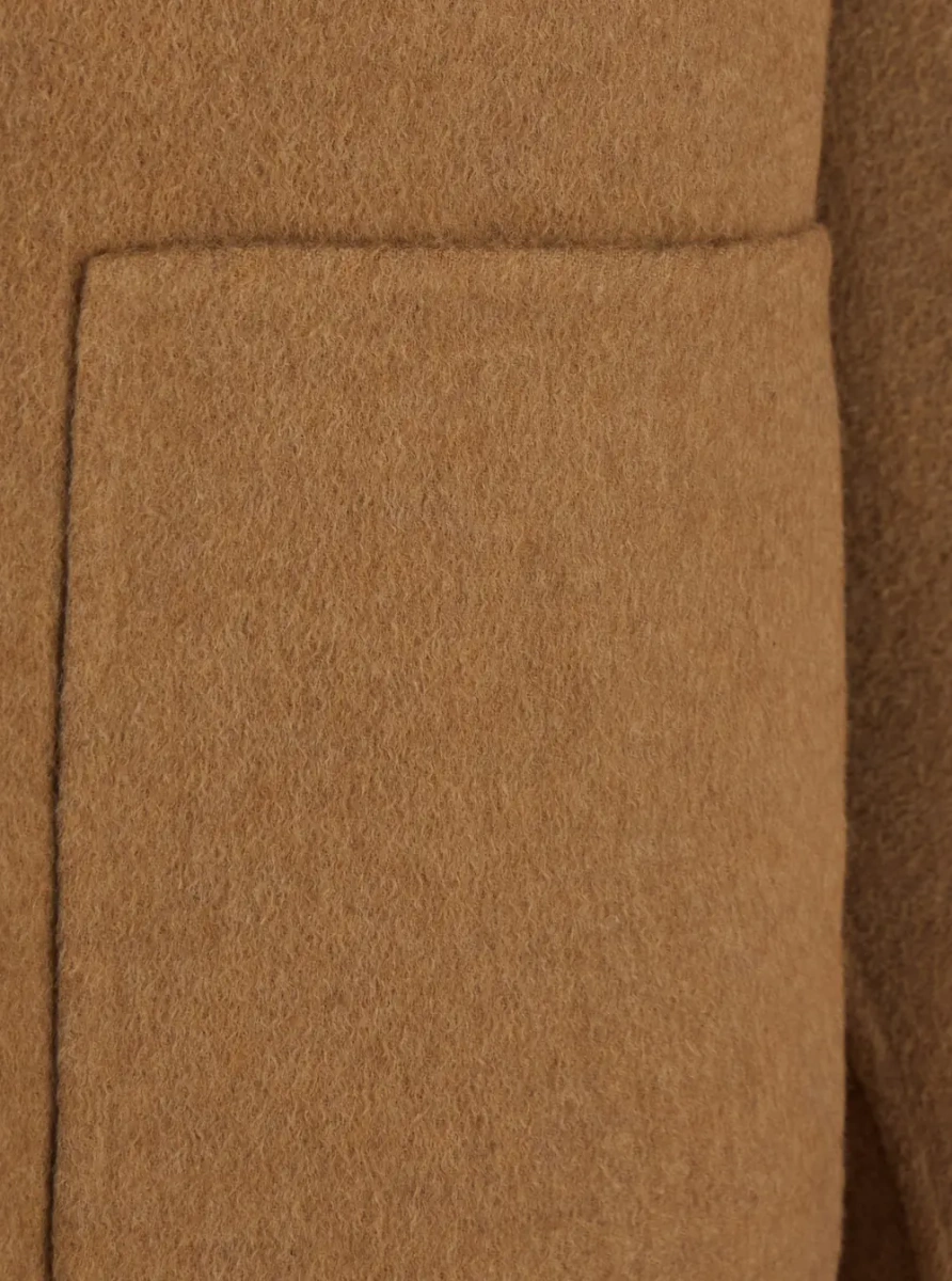 Palton Coat characterized by an elegant and refined design in Brown for women - Img 3
