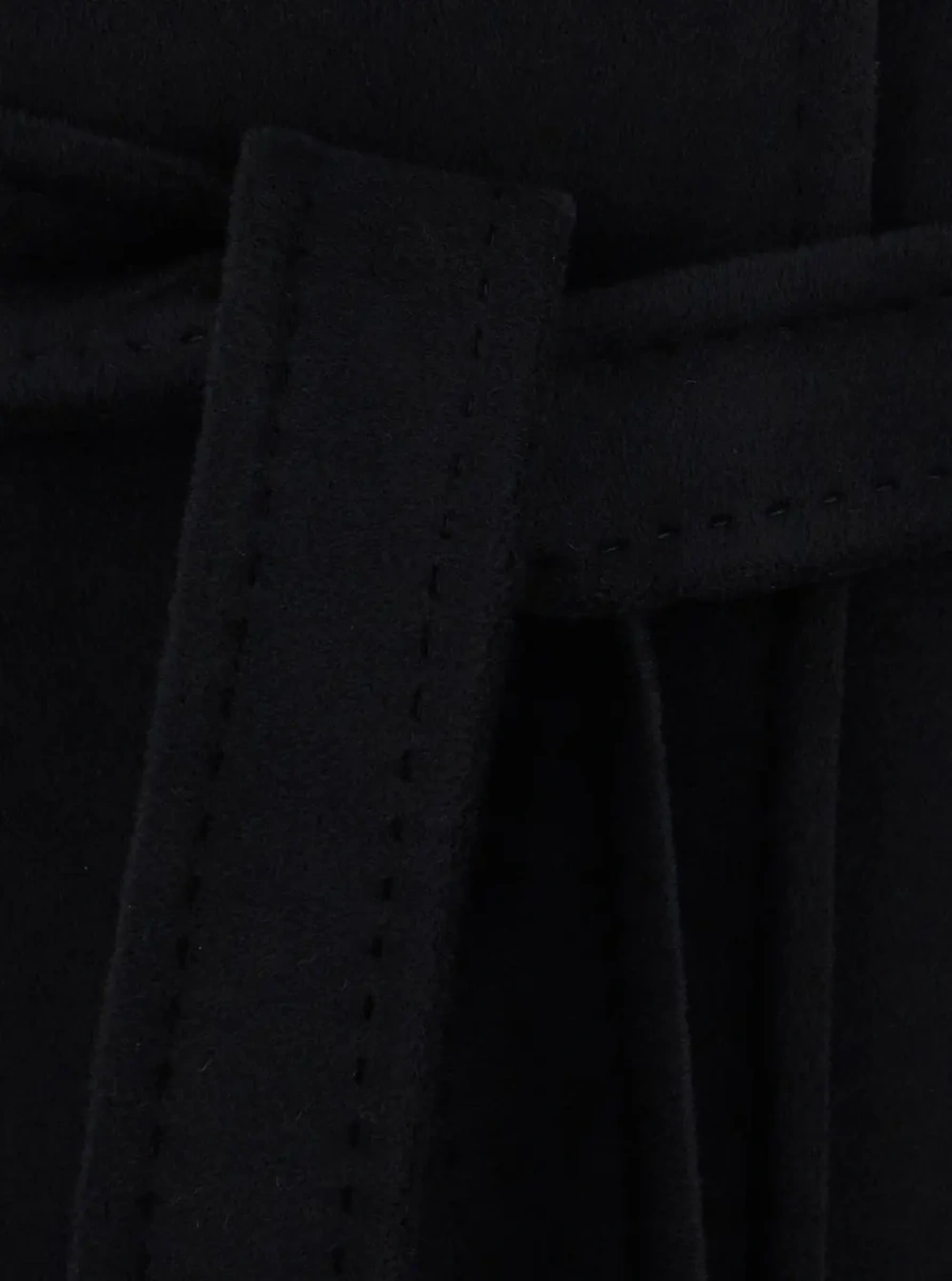 Palton Coat with elegant detail and high-quality fabric, black, woman - Img 3