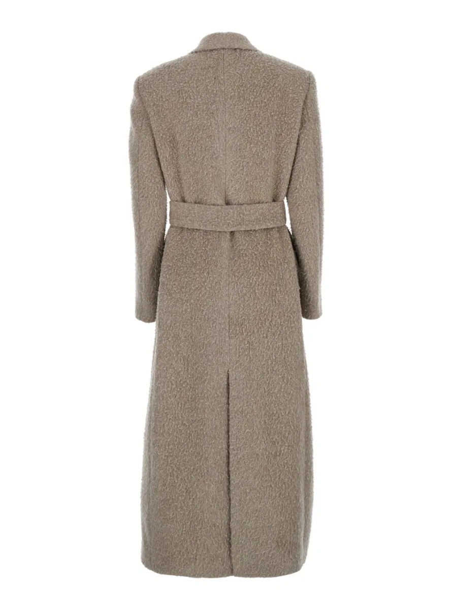 Palton Golden Goose bej din lana si mohair - Img 2