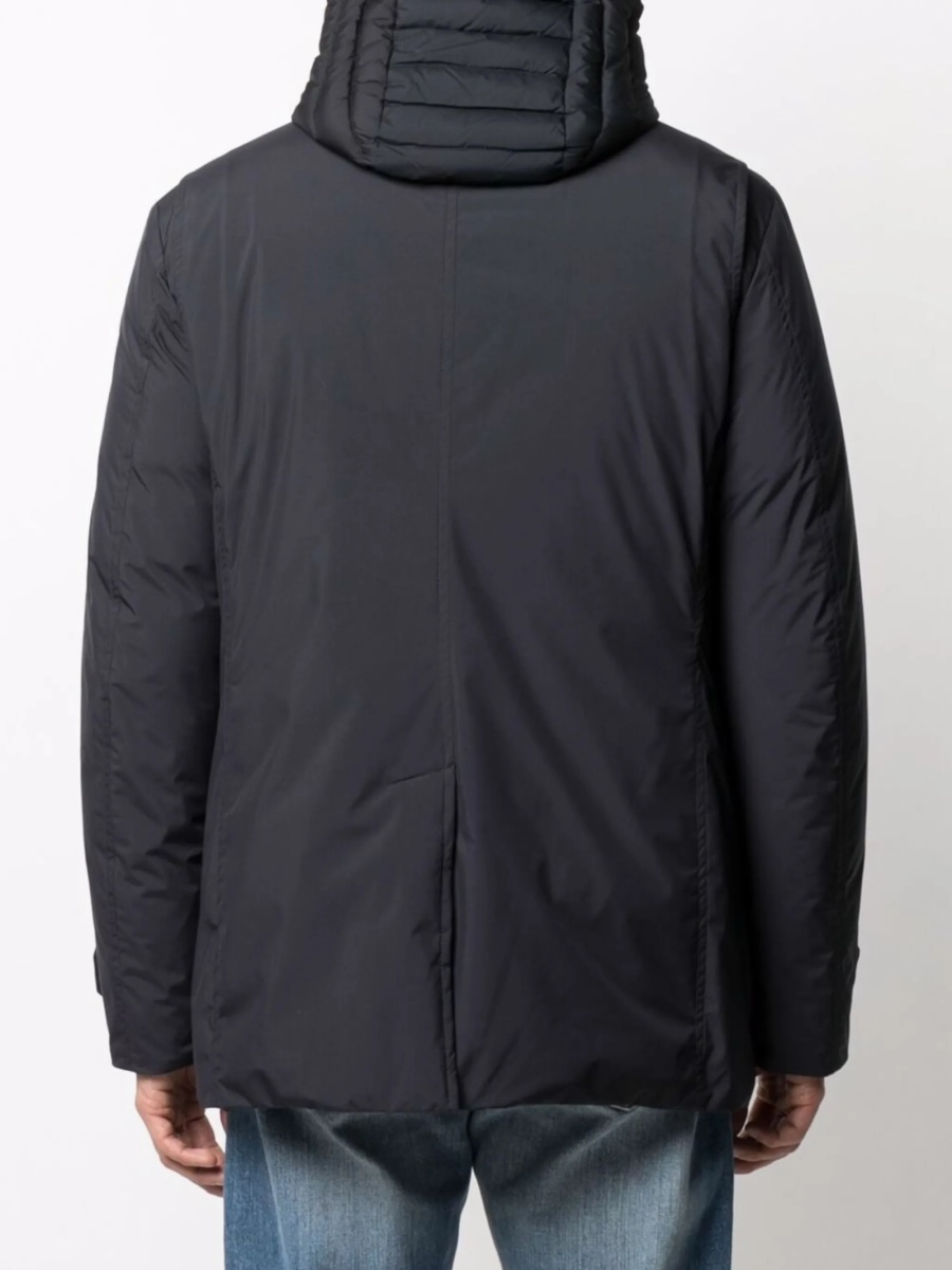 Palton Moorer albastru din polyester - Img 4